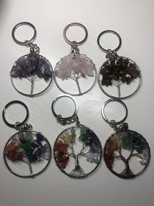 Crystal Tree Keychain